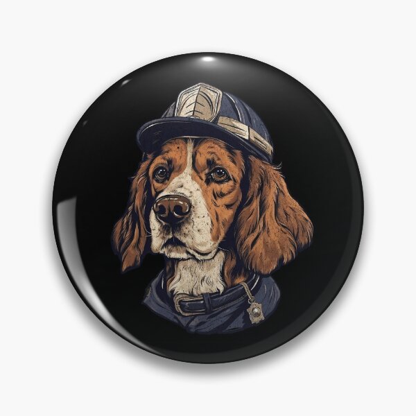 Item preview, Brave Beagle Firefighter: Bravery Unleashed - Vintage Design designed and sold by Zandalus.