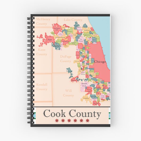 Item preview, Map of Cook County designed and sold by ElegantLexicon.