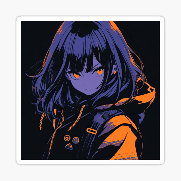 Vector pixel art anime girl canvas prints for the wall • canvas prints red,  monster, horn