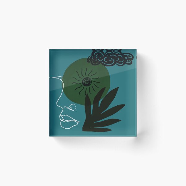 Item preview, Surreal Black Green Sun Composition designed and sold by DeevaValli.