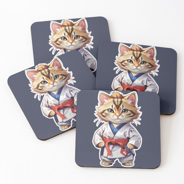 Item preview, Kawaii Cat Karate Unleash the Feline Warrior designed and sold by SweetbeStore.
