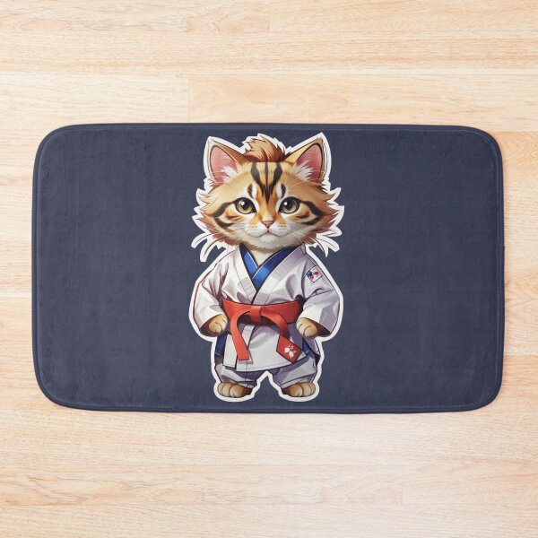 Item preview, Kawaii Cat Karate Unleash the Feline Warrior designed and sold by SweetbeStore.