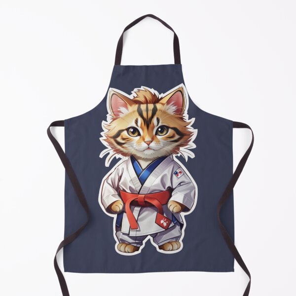 Item preview, Kawaii Cat Karate Unleash the Feline Warrior designed and sold by SweetbeStore.