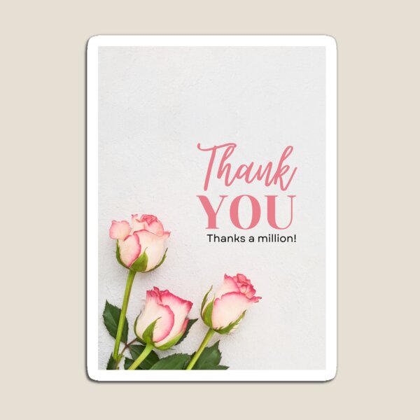 Item preview, thank you greeting with rose designed and sold by mimo-Eshop.