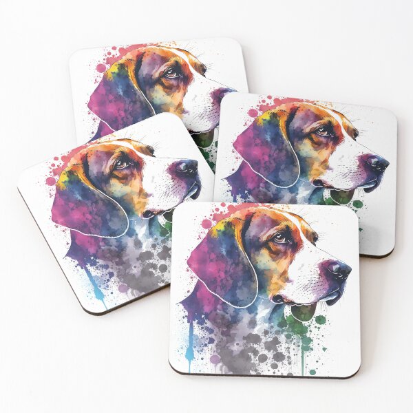 Item preview, Beagle Watercolor Portrait designed and sold by BeagleDesigns.