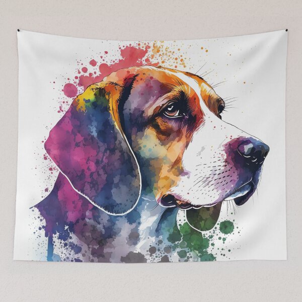 Item preview, Beagle Watercolor Portrait designed and sold by BeagleDesigns.