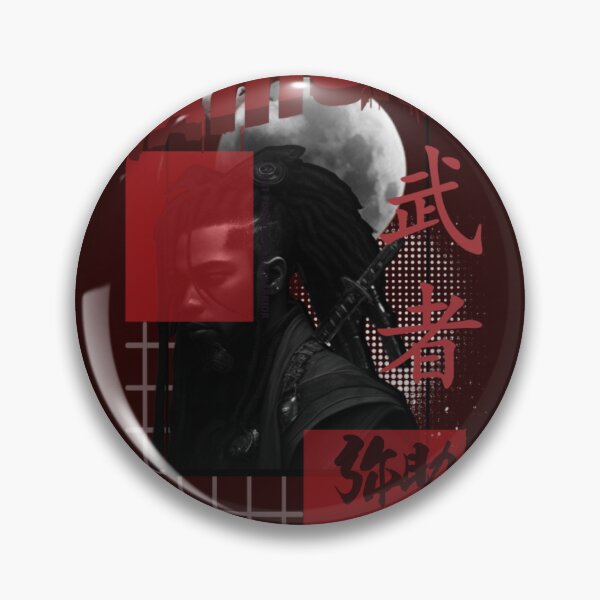 Item preview, Bold Graphic Samurai Art in Dark Crimson Palette designed and sold by Brand Uno Studio.