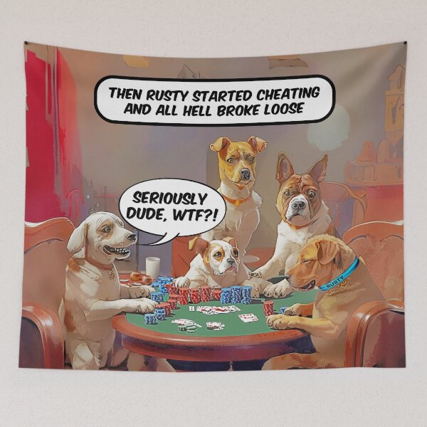 Item preview, Dogs Playing Poker designed and sold by JakeMauiDesign.