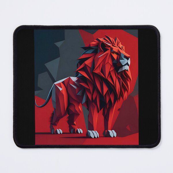 Item preview, Geometric Lion Design Red designed and sold by FocusChillax.
