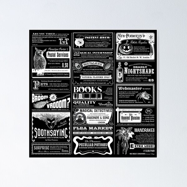 Item preview, Creepy antique halloween Newspaper black  designed and sold by Gossip Rag.