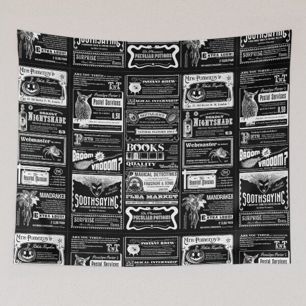 Item preview, Creepy antique halloween Newspaper black  designed and sold by Gossip Rag.