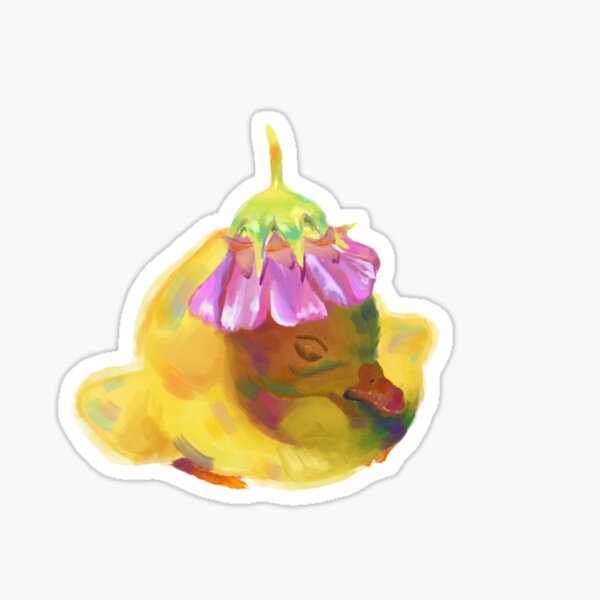 aesthetic duck with flower hat  Pretty animals, Cute little