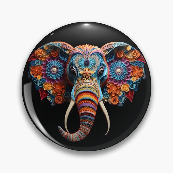 Item preview, Colorful Elephant Quilling Artwork designed and sold by ArtbyAiGallery.