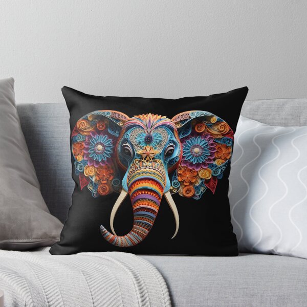Item preview, Colorful Elephant Quilling Artwork designed and sold by ArtbyAiGallery.