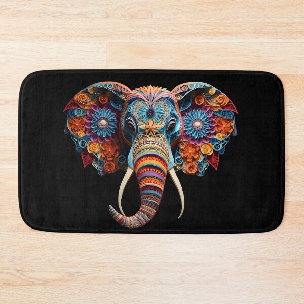 Item preview, Colorful Elephant Quilling Artwork designed and sold by ArtbyAiGallery.