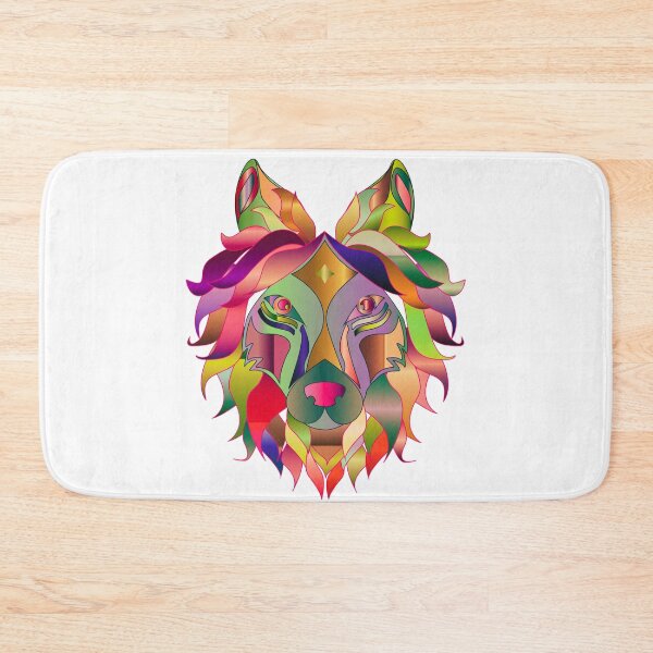 Item preview, Colorful Psychedelic Rainbow Wolf  designed and sold by DeevaValli.