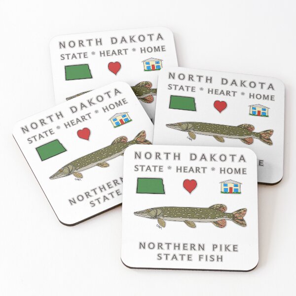 Item preview, North Dakota - Northern Pike - State, Heart, Home - state symbols designed and sold by Colleen Macomber.