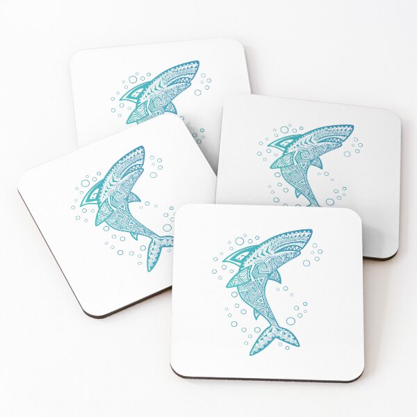 Item preview, AQUA BOHO SHARK designed and sold by jitterfly.
