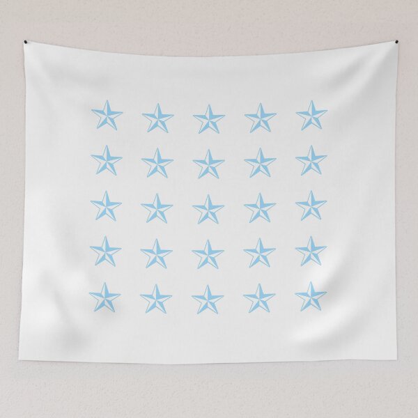 Item preview, blue retro stars designed and sold by KacperStore.