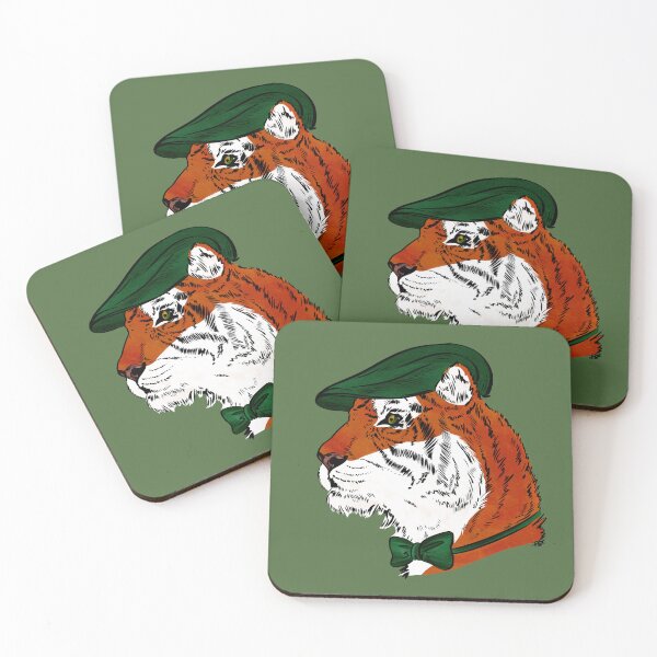 Item preview, Dapper Tiger with Green Newscap and Bow designed and sold by reddogbuckeye.