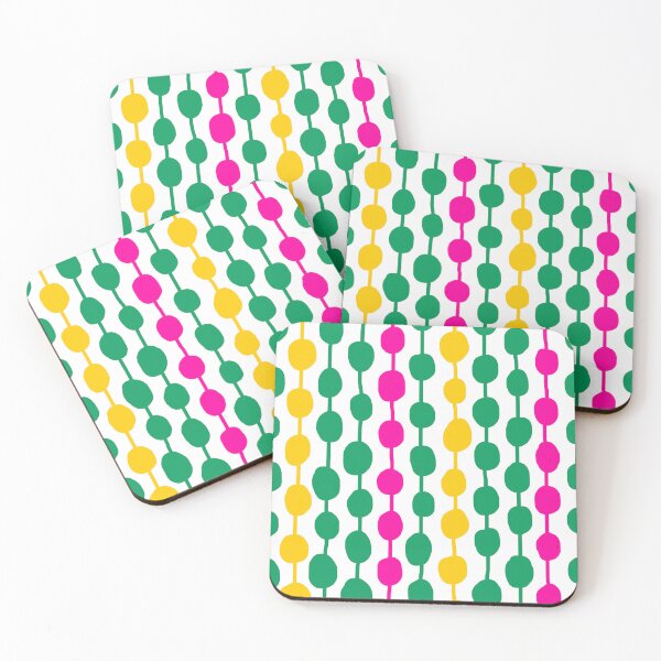 Item preview, Bright Mid Century Modern Abstract Pattern in Green, Pink and Yellow designed and sold by Deutschic.