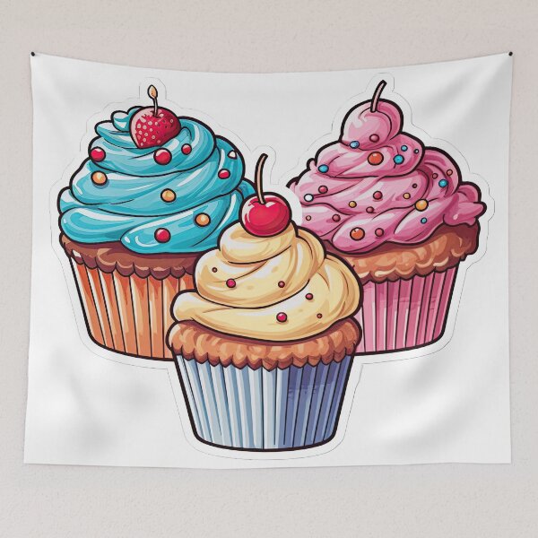 Item preview, Cupcakes with cherry designed and sold by abmkf.
