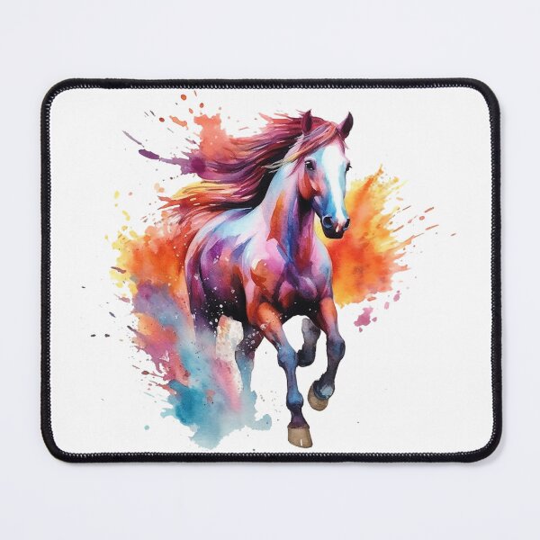 Item preview, horse water colour colourful designed and sold by dya-baino.