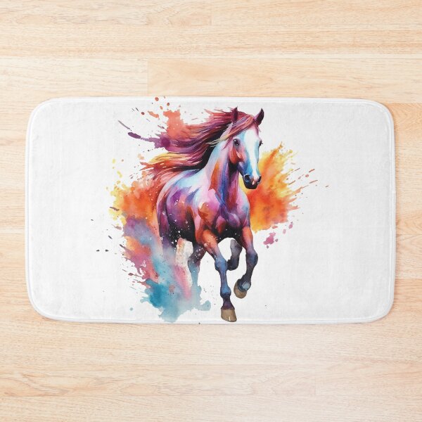 Item preview, horse water colour colourful designed and sold by dya-baino.