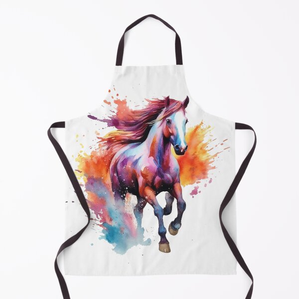 Item preview, horse water colour colourful designed and sold by dya-baino.