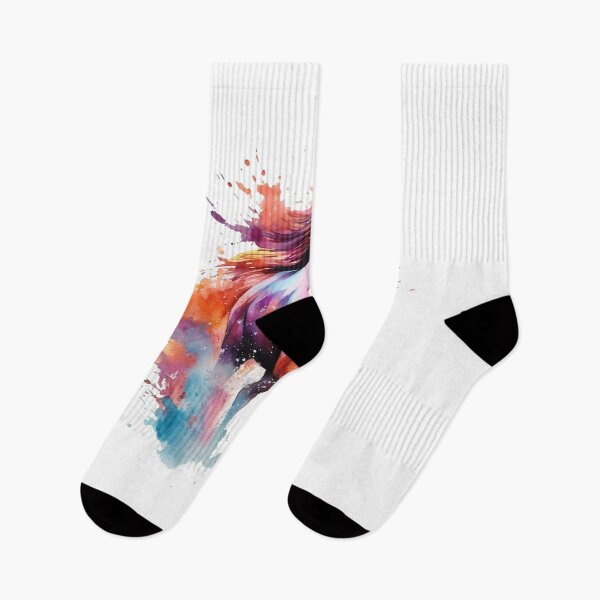 Item preview, horse water colour colourful designed and sold by dya-baino.