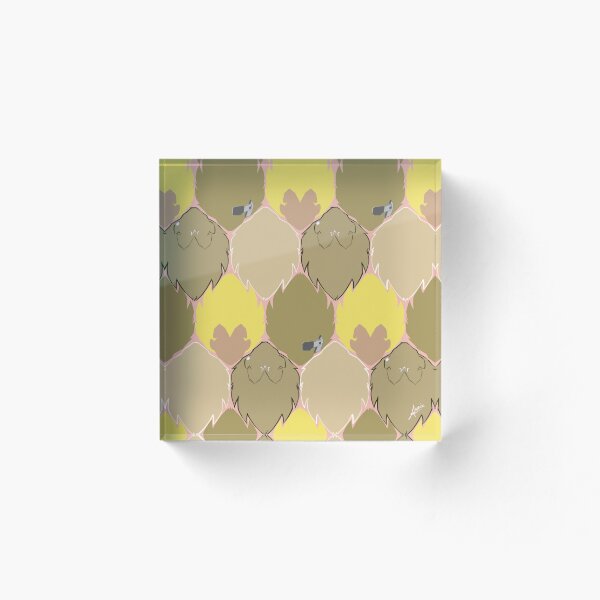 Item preview, Gold yellow tiled pattern designed and sold by Vegetagrl.