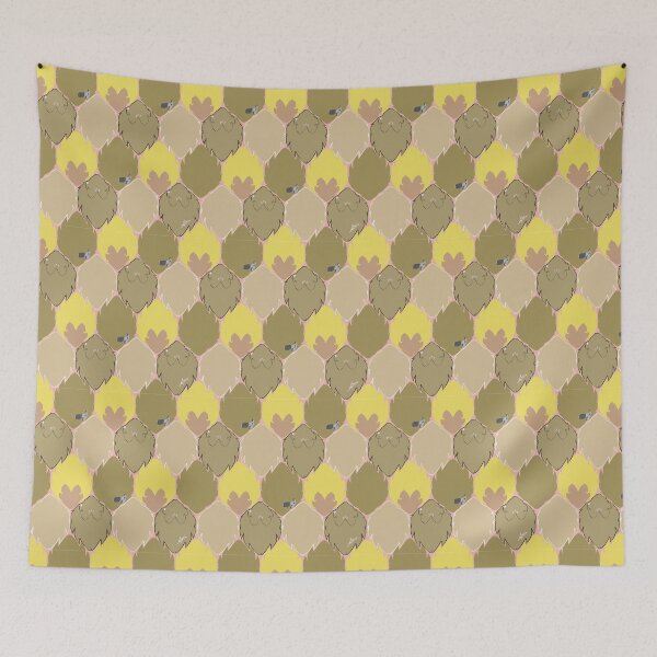 Item preview, Gold yellow tiled pattern designed and sold by Vegetagrl.