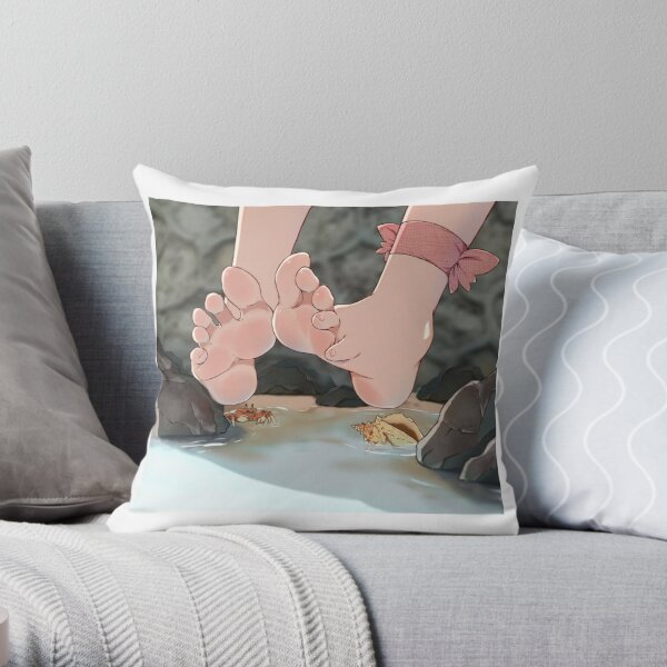 Sexy anime girl feet Throw Pillow for Sale by serenasuni