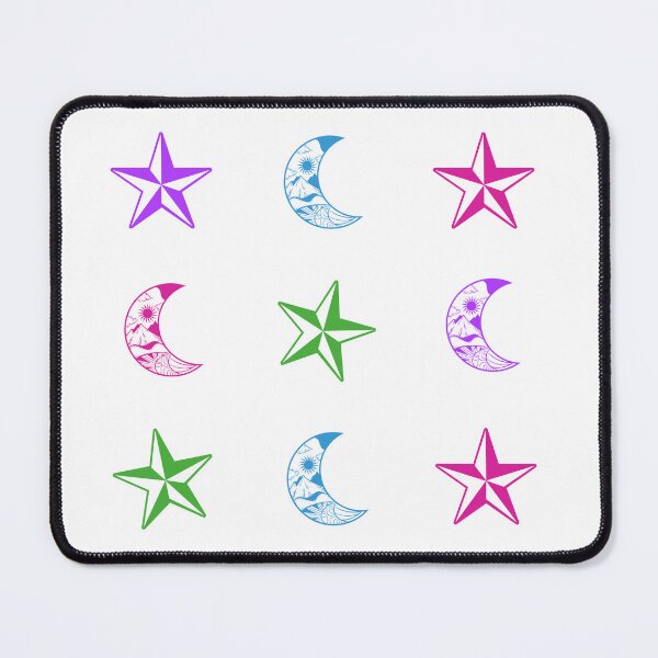Item preview, colorful retro stars and moon designed and sold by KacperStore.
