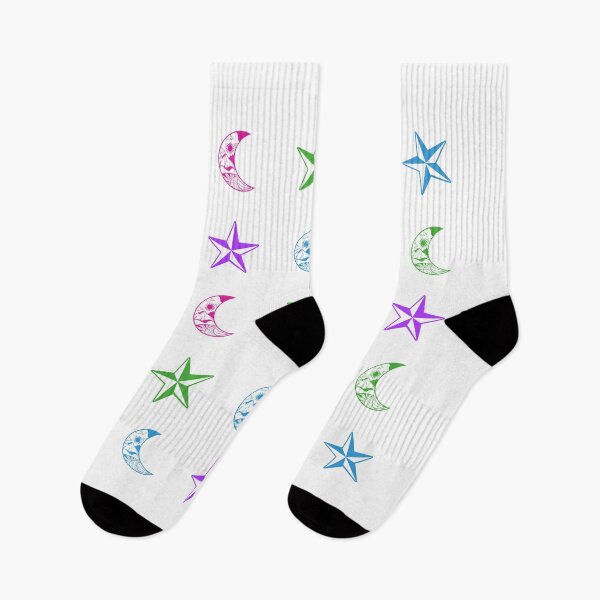 Item preview, colorful retro stars and moon designed and sold by KacperStore.