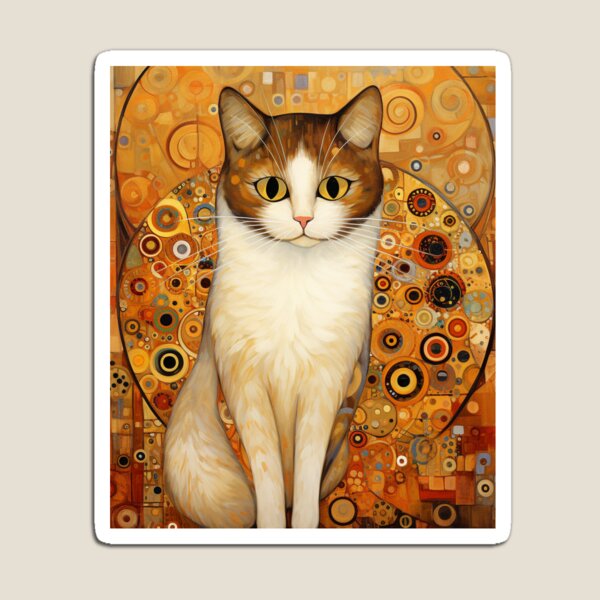 Lady With Fan and Cat, Vintage Gustav Klimt Art Print, All Purpose Des –  Arty Cats