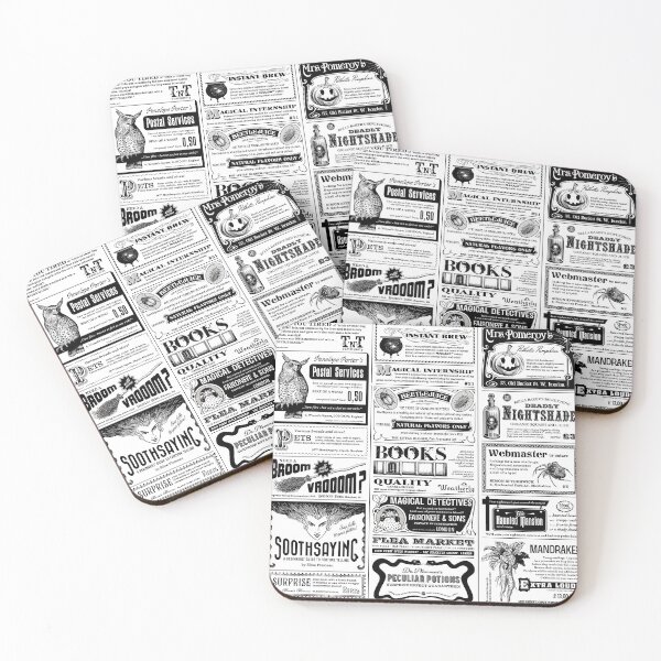 Item preview, Creepy antique halloween Newspaper white designed and sold by Gossip Rag.