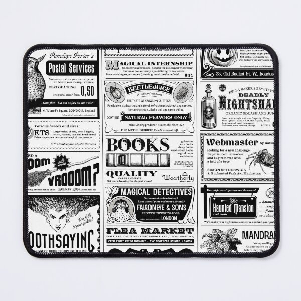 Item preview, Creepy antique halloween Newspaper white designed and sold by Gossip Rag.