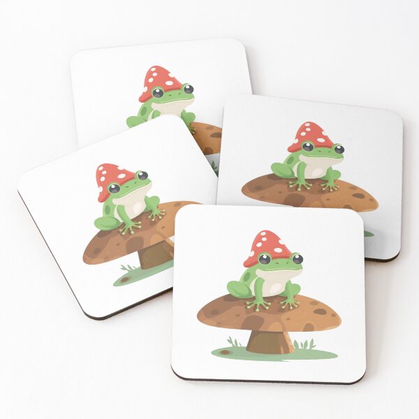 Item preview, little frog on a mushroom designed and sold by vintageteahouse.