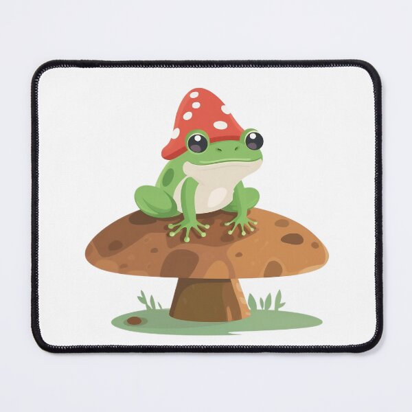 Item preview, little frog on a mushroom designed and sold by vintageteahouse.