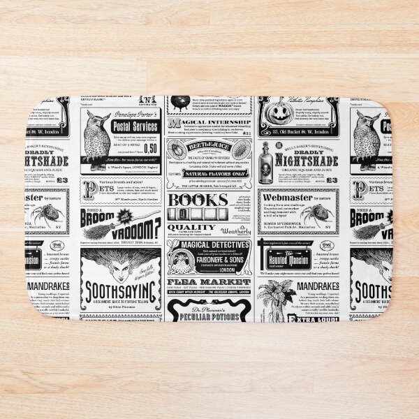 Item preview, Creepy antique halloween Newspaper white designed and sold by Gossip Rag.