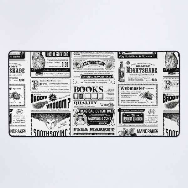 Item preview, Creepy antique halloween Newspaper white designed and sold by Gossip Rag.