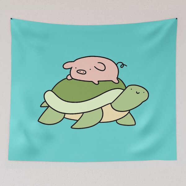 Item preview, Turtle and Little Pig  designed and sold by SaradaBoru.