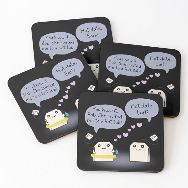 Item preview, Hot Date Cute Earl Grey Tea Humour designed and sold by Renata illustrata.