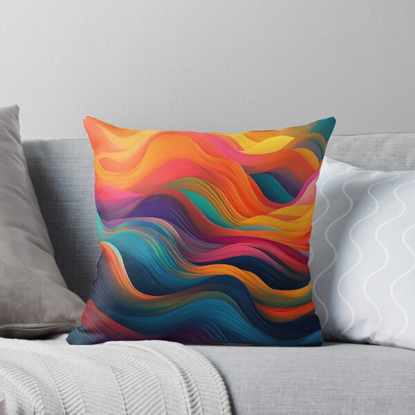 Aperçu de l'œuvre Conception abstraite de courbes colorées | Faites ressortir votre espace avec une touche de couleur créée et vendue par samuelpinzon.