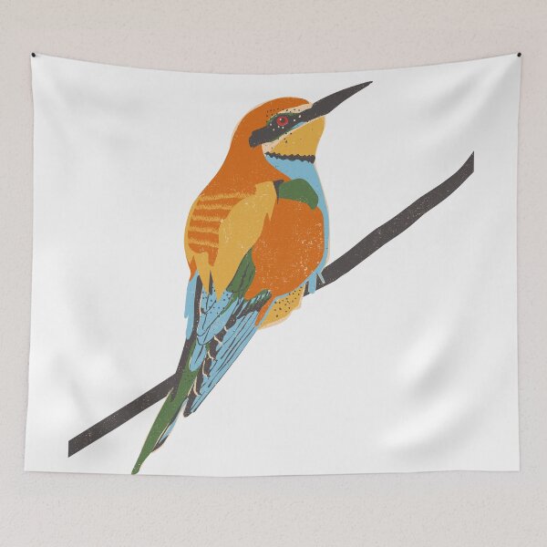 Item preview, Vibrant Bee Eater Bird Illustration - Nursery Decor, Wall Art for Bird Lovers designed and sold by BONBcreative.