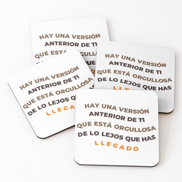 Item preview, There's a version of you that's proud of how far you've come. Motivational Spanish words for students of Spanish or lovers of Hispanic culture. designed and sold by SpanishStore.