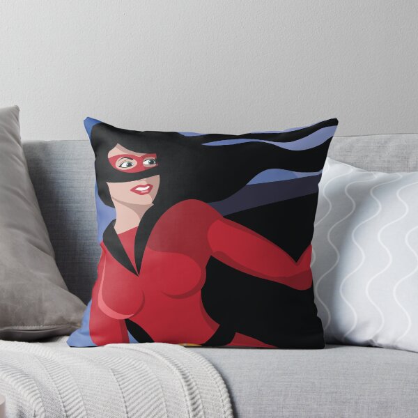 Item preview, Super hero woman with dramatic black cape  designed and sold by La Cartoonista.
