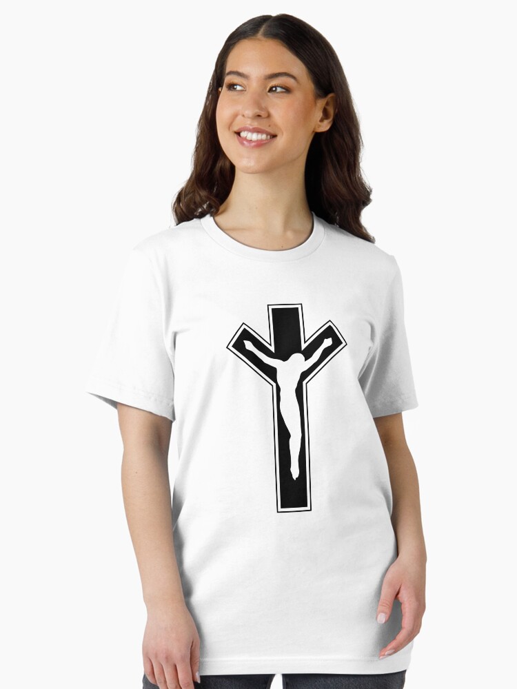 Thumbnail 2 of 7, Essential T-Shirt, Cross (in black) designed and sold by ANGELSONLY.