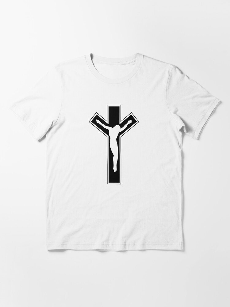 Thumbnail 3 of 7, Essential T-Shirt, Cross (in black) designed and sold by ANGELSONLY.